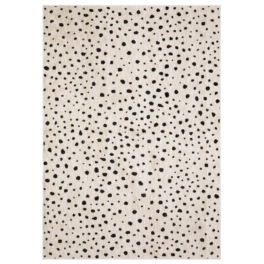 Hunter HNT09 Beige/ Black Indoor Area Rug - 7'10