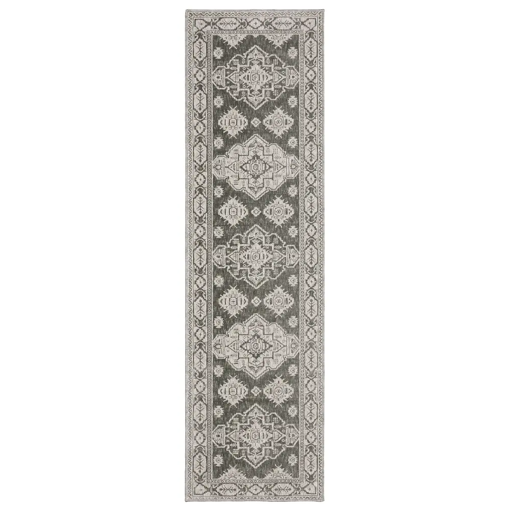 Intrigue INT06 Grey/ Grey Indoor Area Rug - 2'3