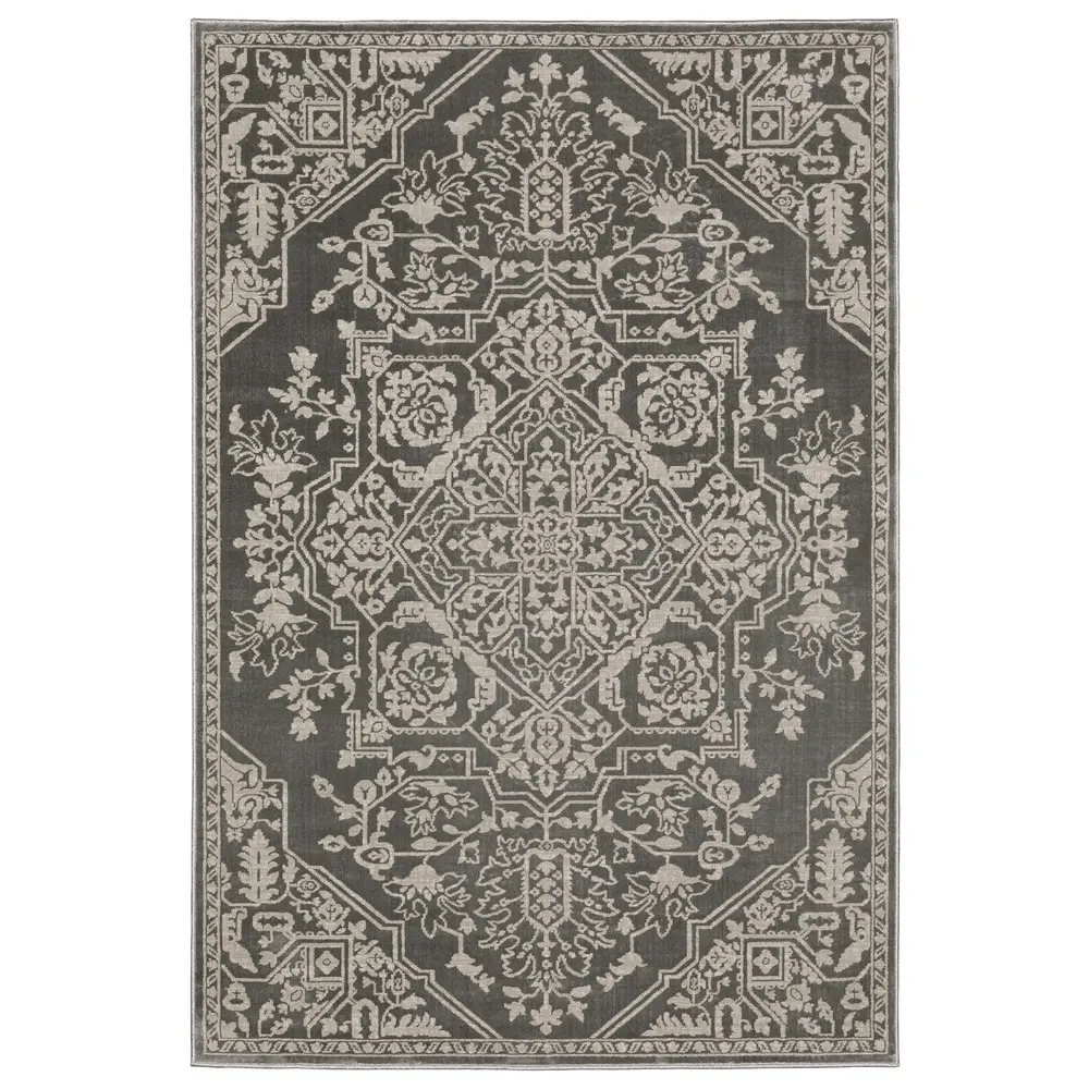 Intrigue INT12 Grey/ Light Grey Indoor Area Rug - 9'10