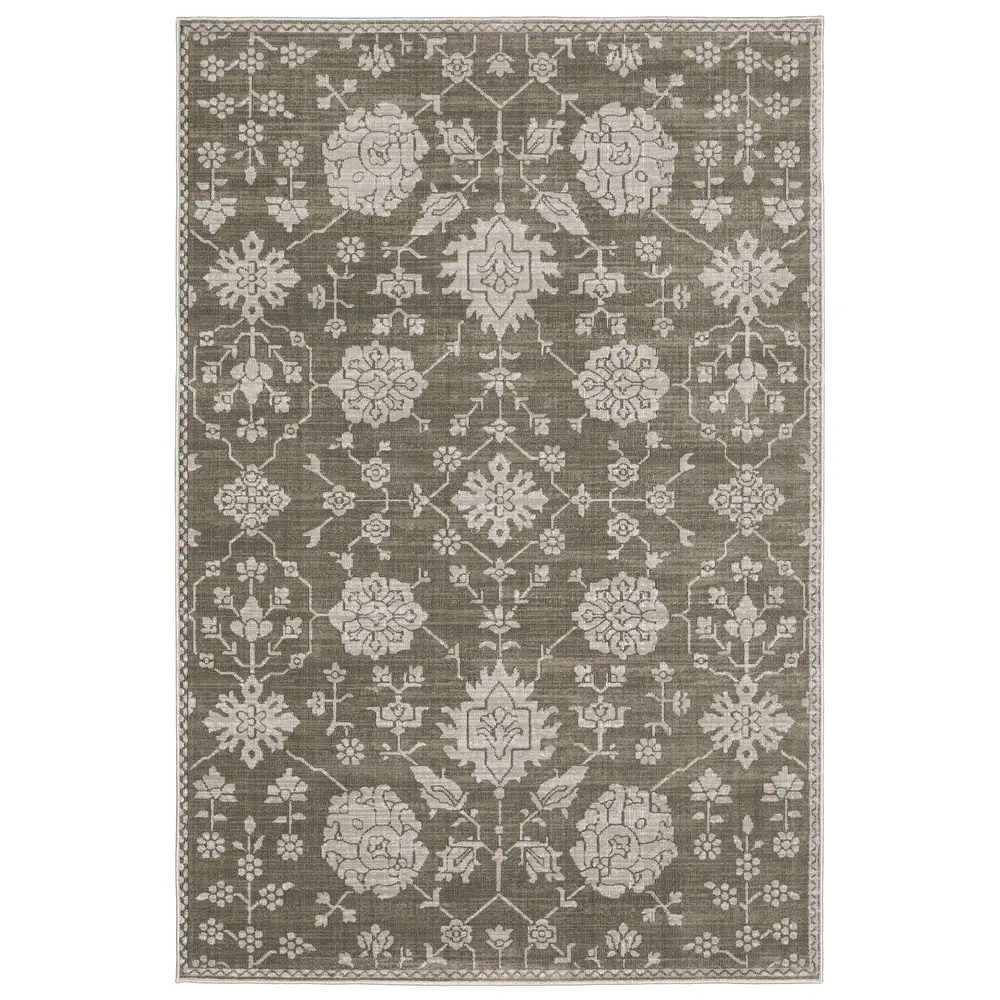 Intrigue INT01 Grey/ Light Grey Indoor Area Rug - 7'10