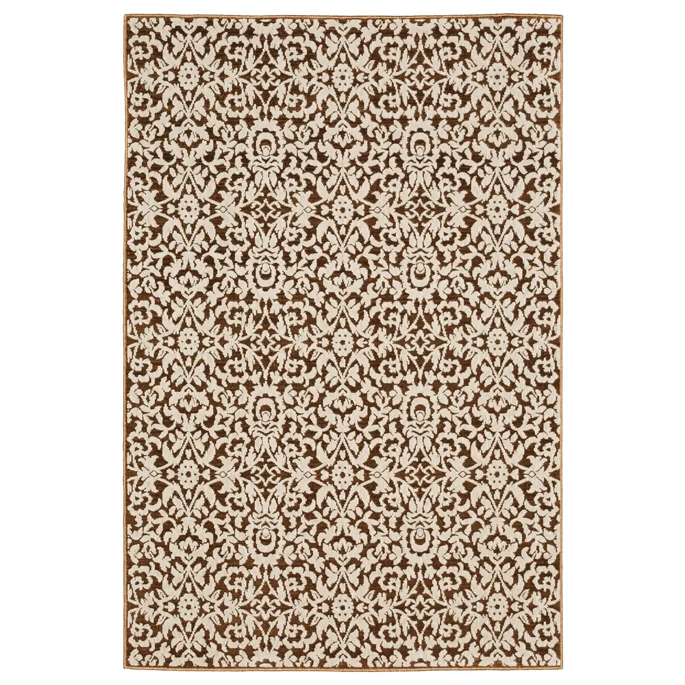 Intrigue INT02 Rust/ Beige Indoor Area Rug - 7'10