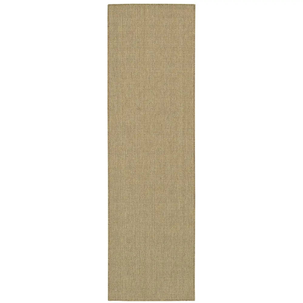 Karavia 2067X Light Brown Indoor/Outdoor Area Rug - 2'3