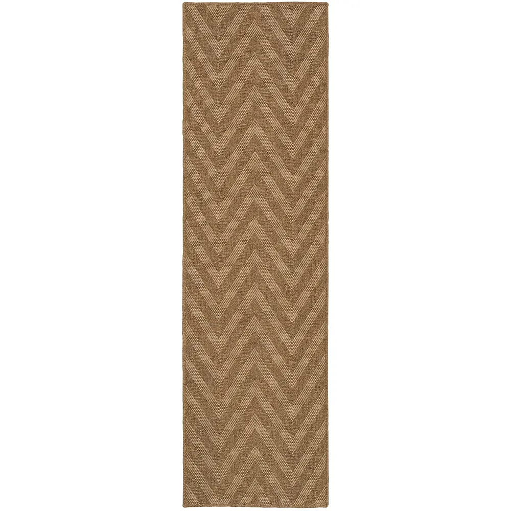 Karavia 1330X Tan/ Light Tan Indoor/Outdoor Area Rug - 2'3