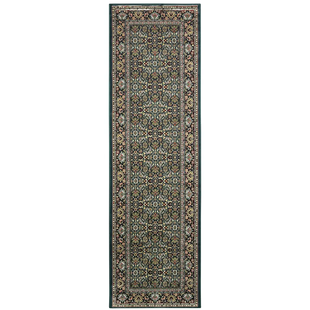 Kashan 180L1 Navy/ Multi Indoor Area Rug - 2'3