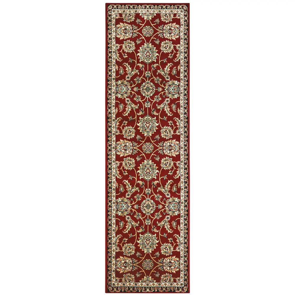 Kashan 370RI Red/ Multi Indoor Area Rug - 2'3