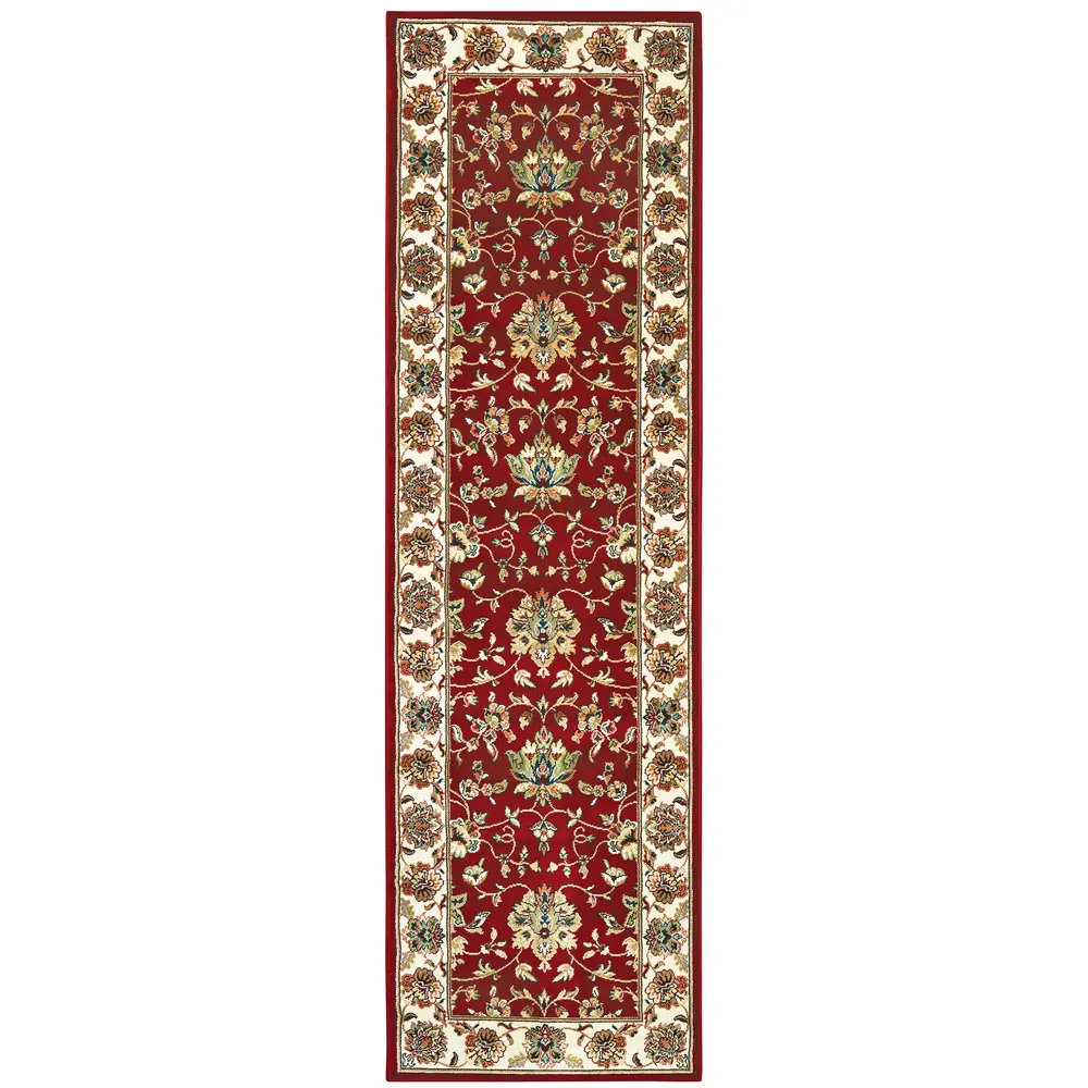 Kashan 4929R Red/ Ivory Indoor Area Rug - 2'3