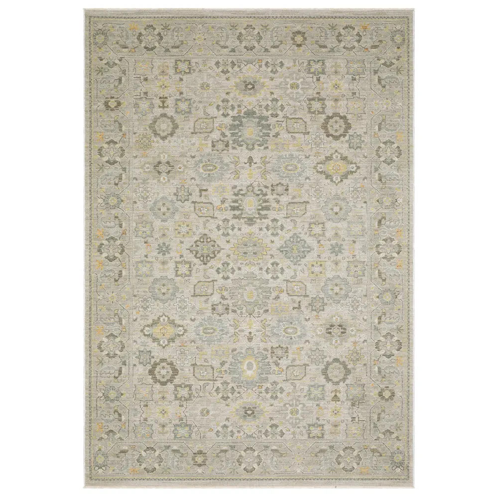 Keaton KEA06 Beige/ Blue Indoor Area Rug - 7'10