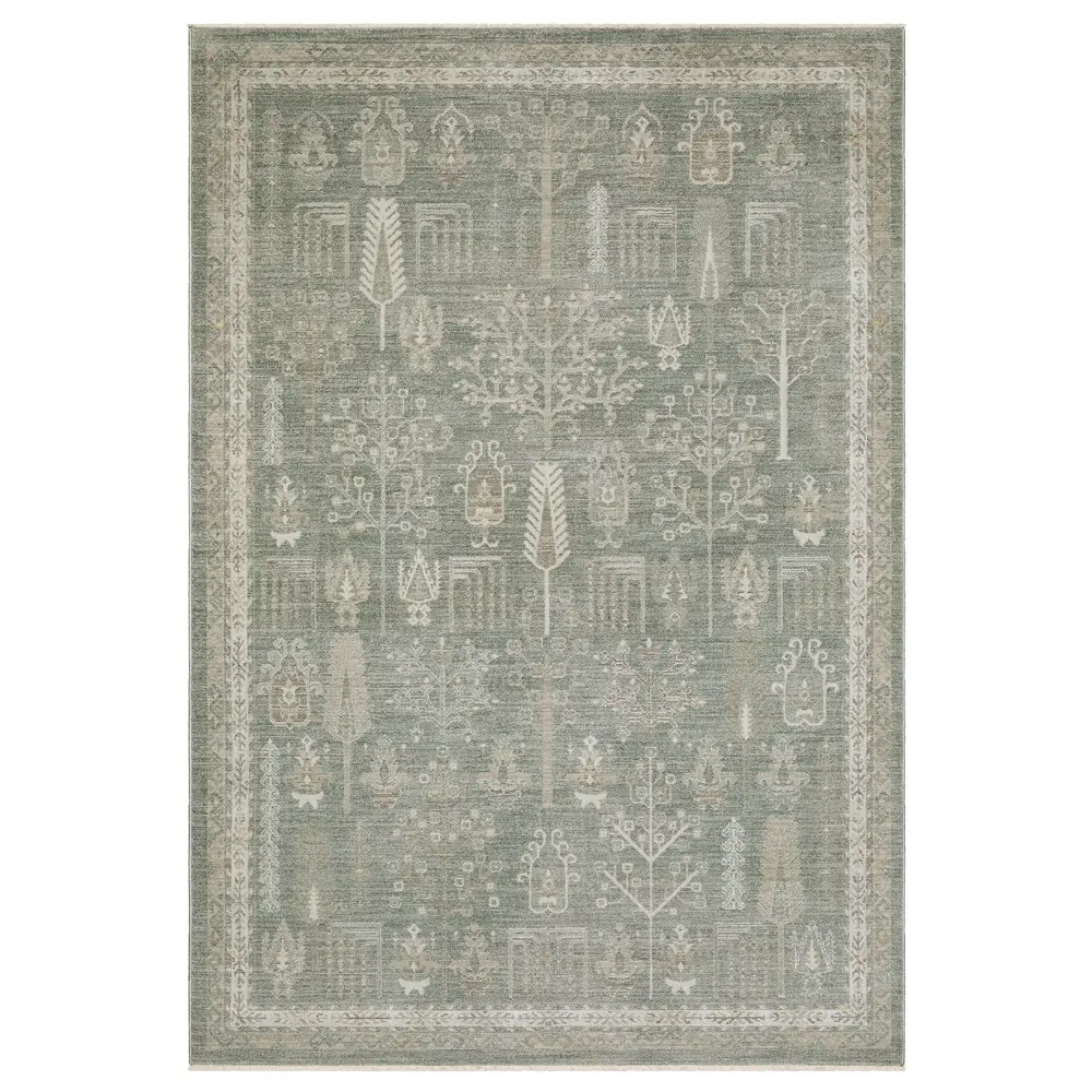 Keaton KEA07 Green/ Beige Indoor Area Rug - 9'10
