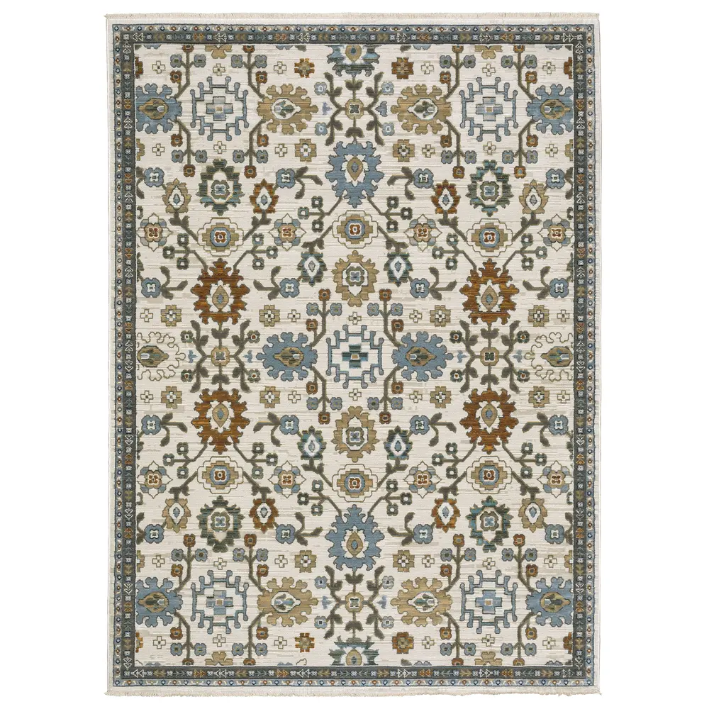 Keira KEI02 Ivory/ Multi Indoor Area Rug - 2'3