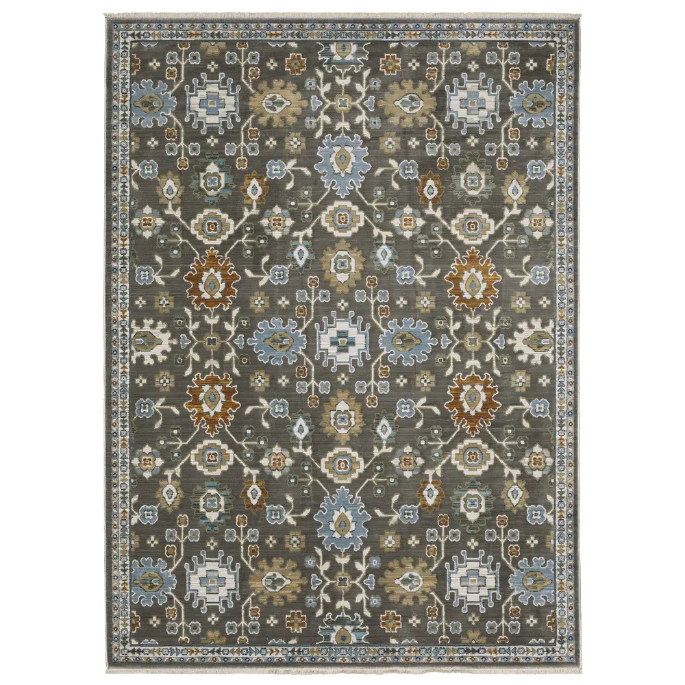 Keira KEI01 Grey/ Multi Indoor Area Rug - 3'3