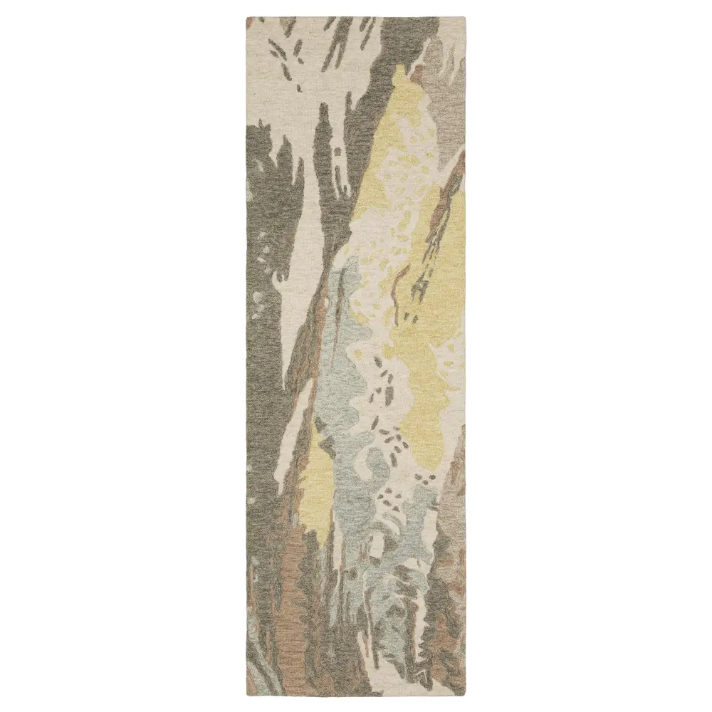 Kipton KIP02 Beige/ Yellow Indoor Area Rug - 2'6