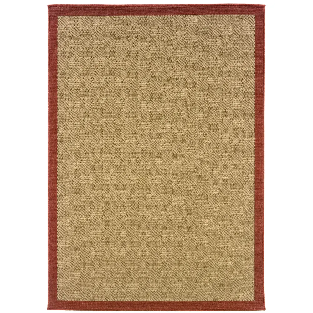 Lanai 525O8 Beige/ Red Indoor/Outdoor Area Rug - 8'6