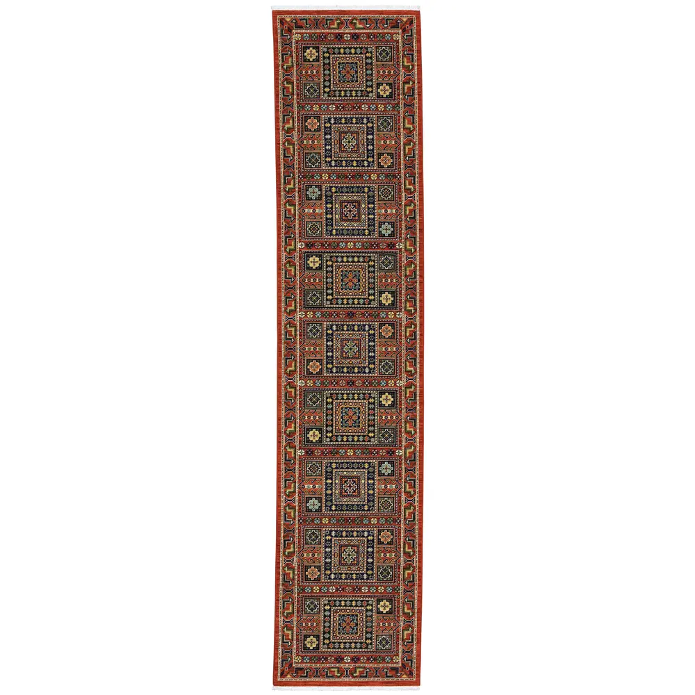 Lilihan 002C6 Red/ Multi Indoor Area Rug - 2'6