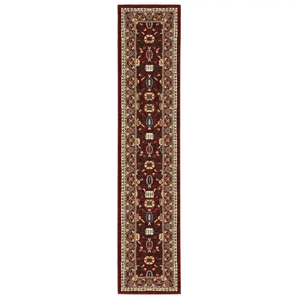 Lilihan 043S6 Red/ Black Indoor Area Rug - 2'6