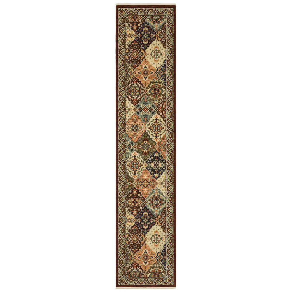 Lilihan 050X6 Red/ Multi Indoor Area Rug - 2'6