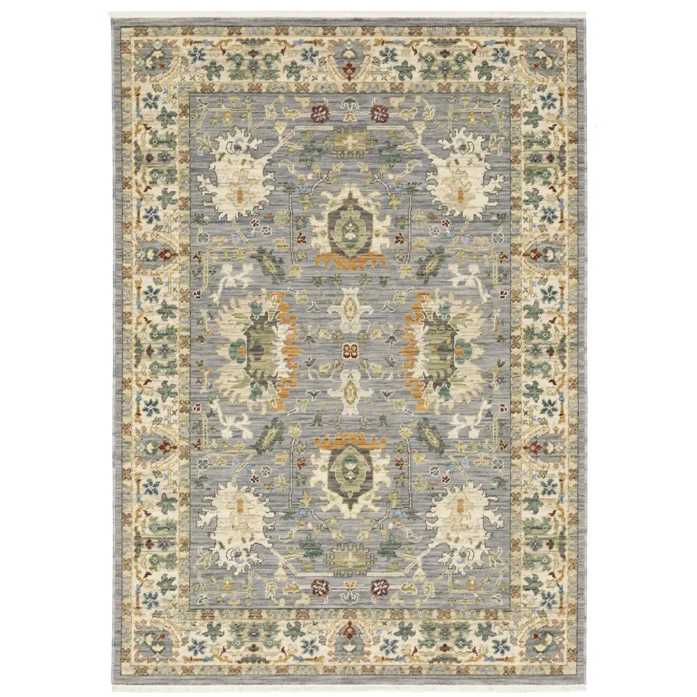 Lucca 2063L Grey/ Multi Indoor Area Rug - 5'3