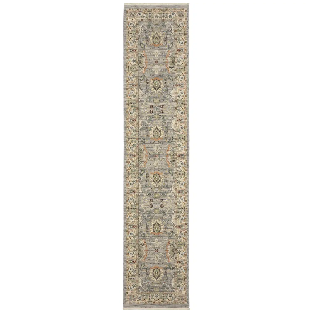 Lucca 2063L Grey/ Multi Indoor Area Rug - 2'6