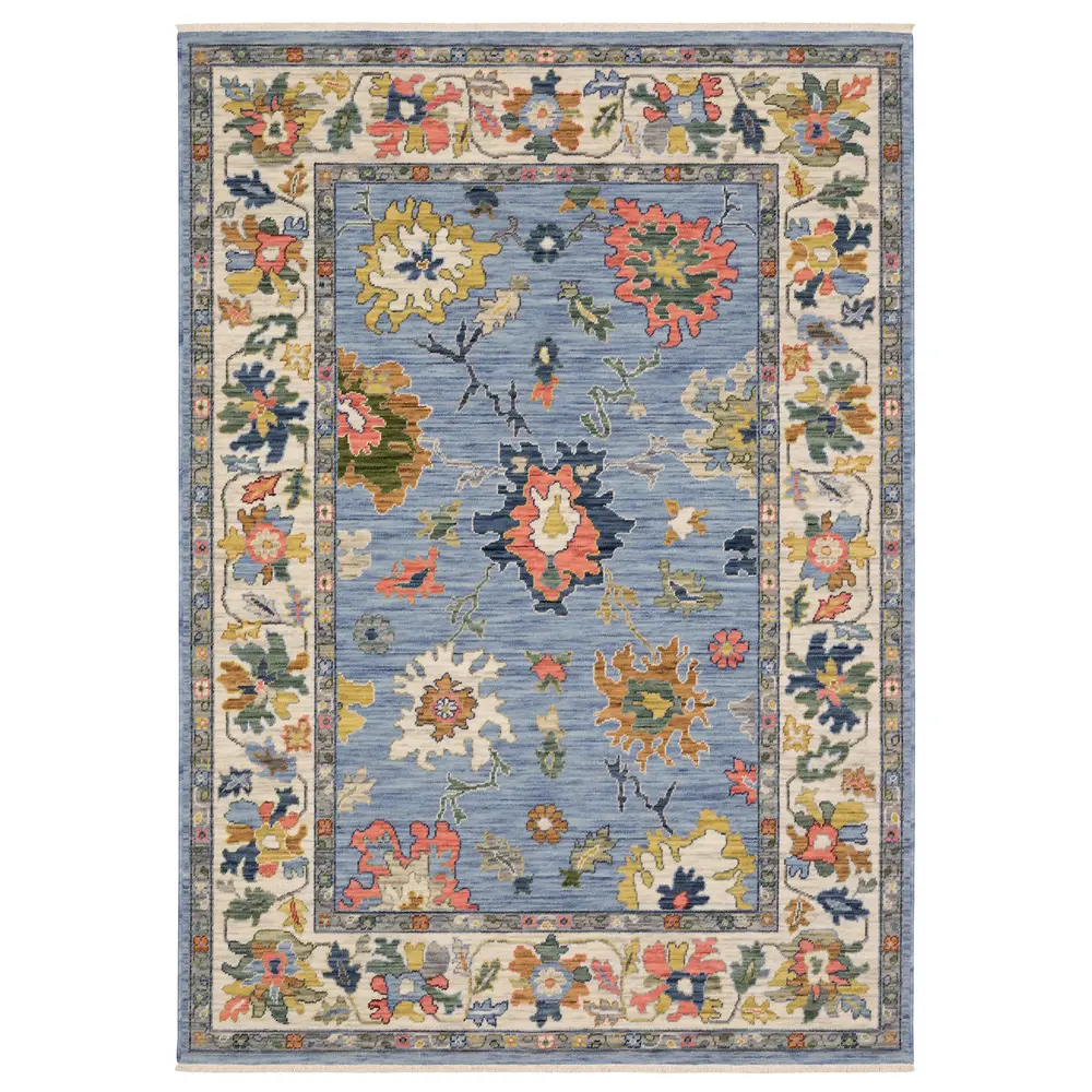 Lucca 2889A Blue/ Multi Indoor Area Rug - 7'10