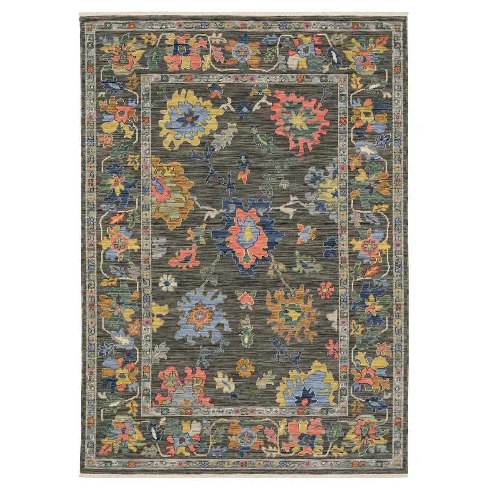 Lucca 2889E Grey/ Multi Indoor Area Rug - 7'10