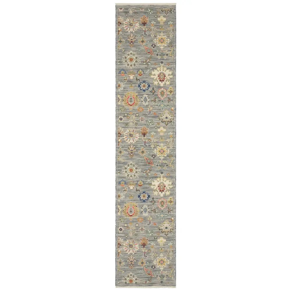 Lucca 5507E Grey/ Multi Indoor Area Rug - 2'6