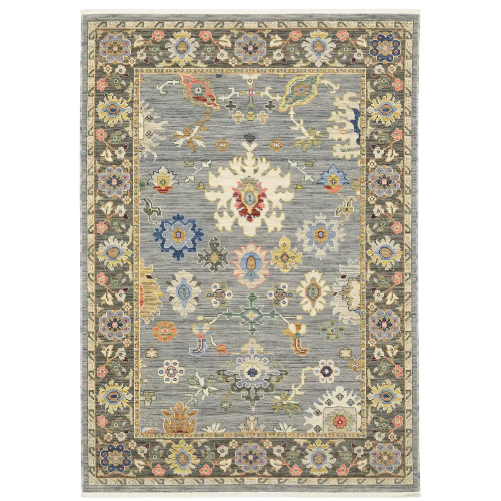 Lucca 846D1 Blue/ Multi Indoor Area Rug - 5'3