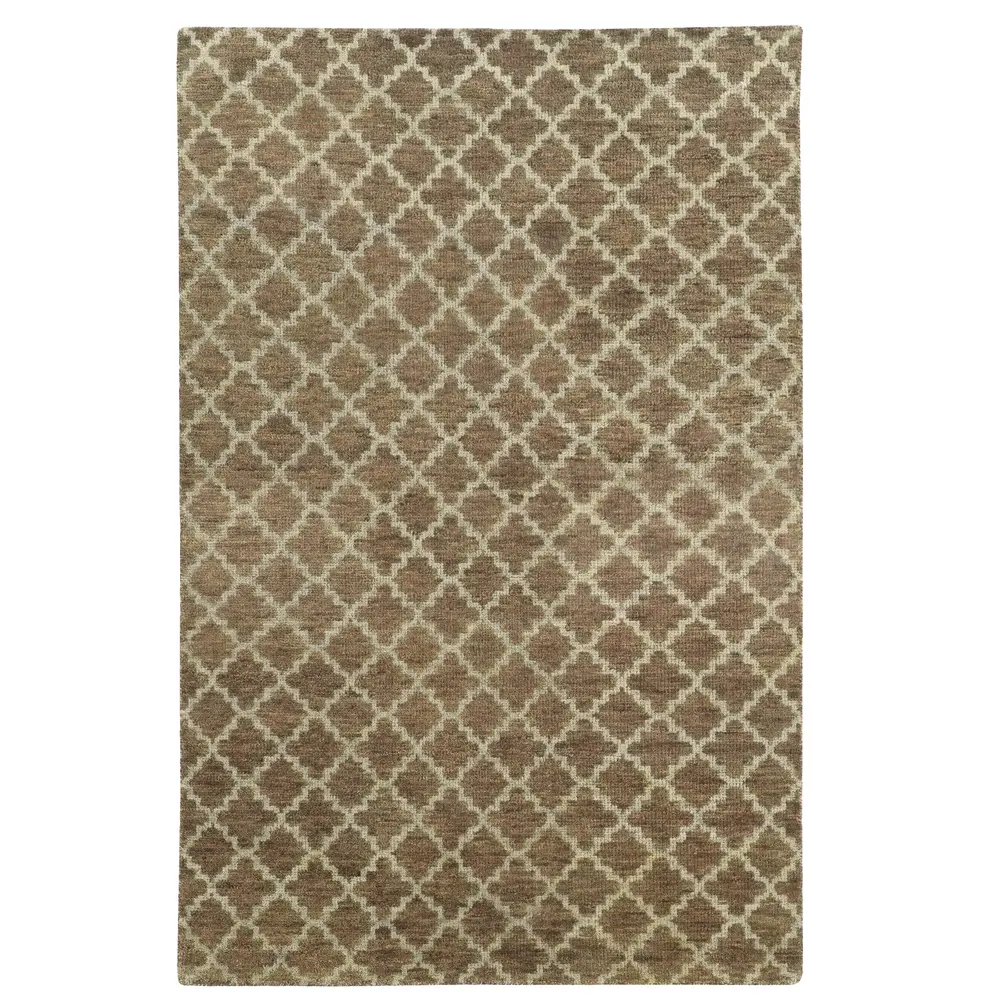 Maddox 56503 Brown/ Blue Indoor Area Rug - 5' x 8'