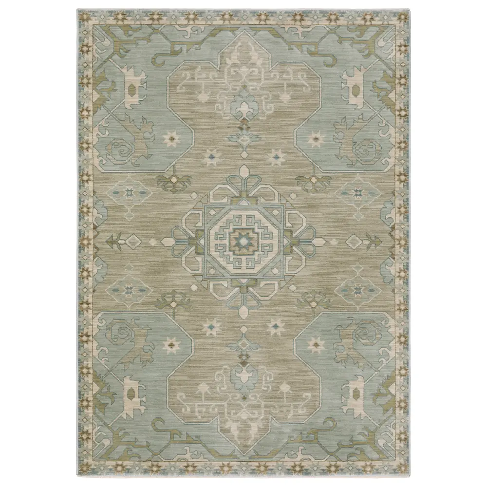 Maeve MAE12 Grey/ Blue Indoor Area Rug - 5'3