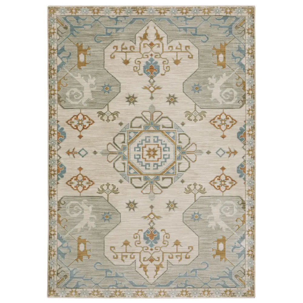 Maeve MAE09 Beige/ Grey Indoor Area Rug - 7'10