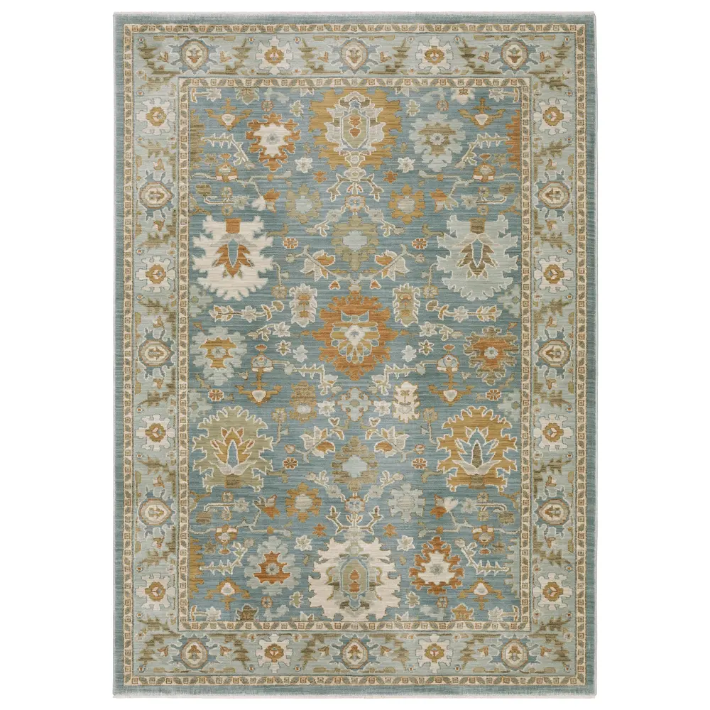 Maeve MAE02 Teal/ Rust Indoor Area Rug - 7'10