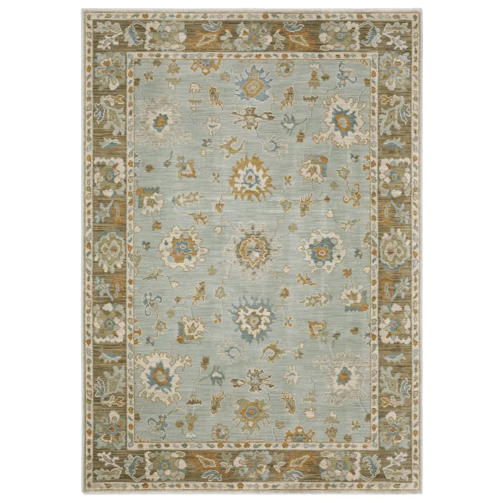 Maeve MAE06 Teal/ Rust Indoor Area Rug - 3'3