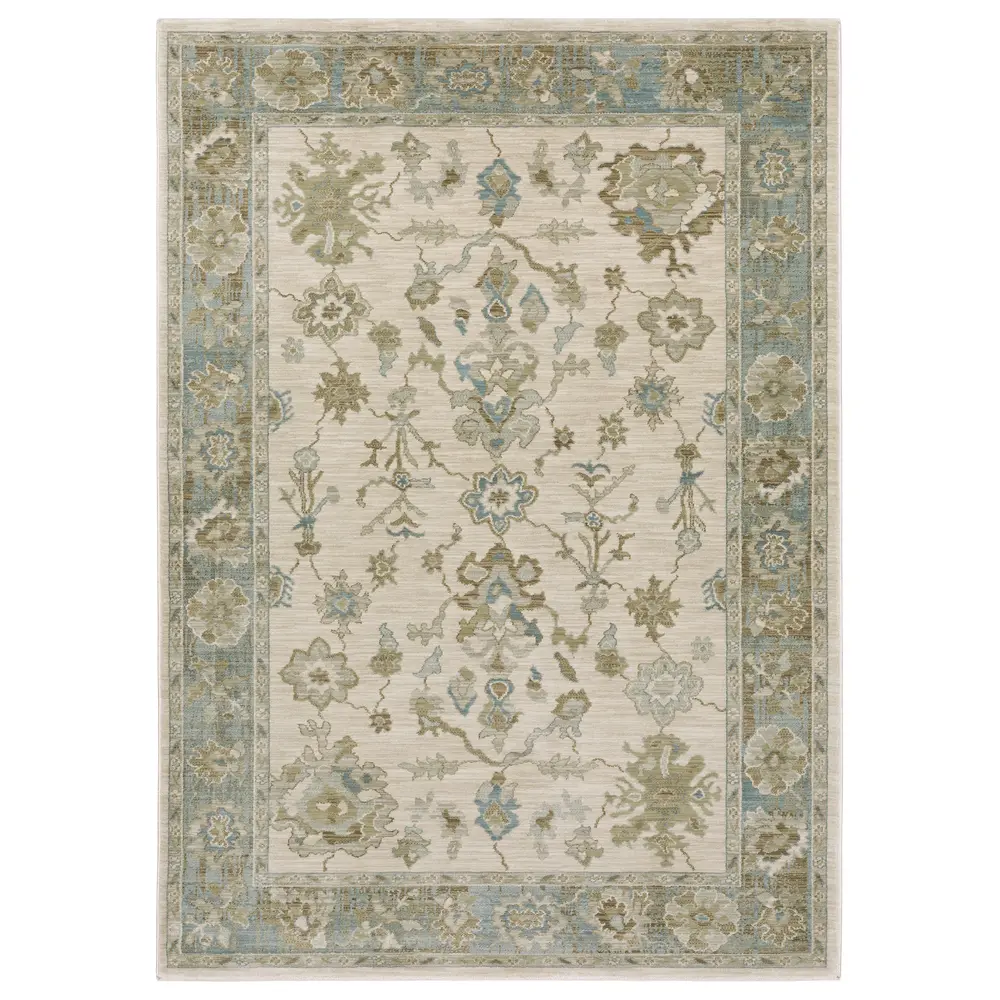 Maeve MAE10 Beige/ Teal Indoor Area Rug - 2'3