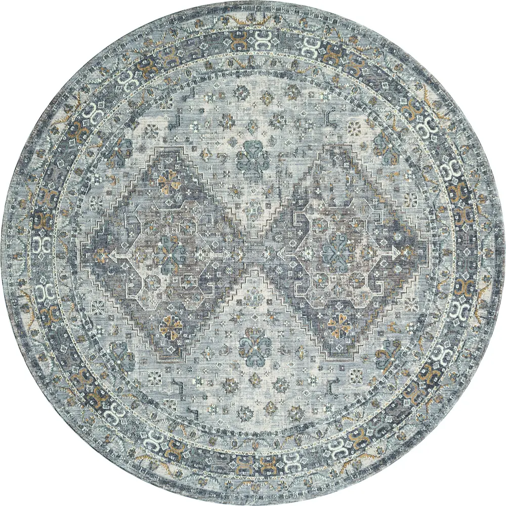 United Weavers Armada Crosswinds Grey Round Rug 7'11