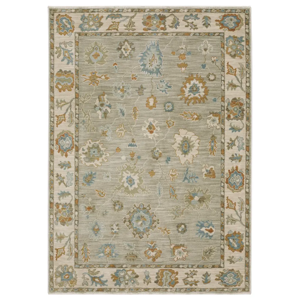 Maeve MAE11 Grey/ Blue Indoor Area Rug - 3'3