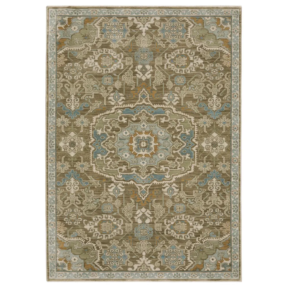 Maeve MAE13 Brown/ Teal Indoor Area Rug - 5'3