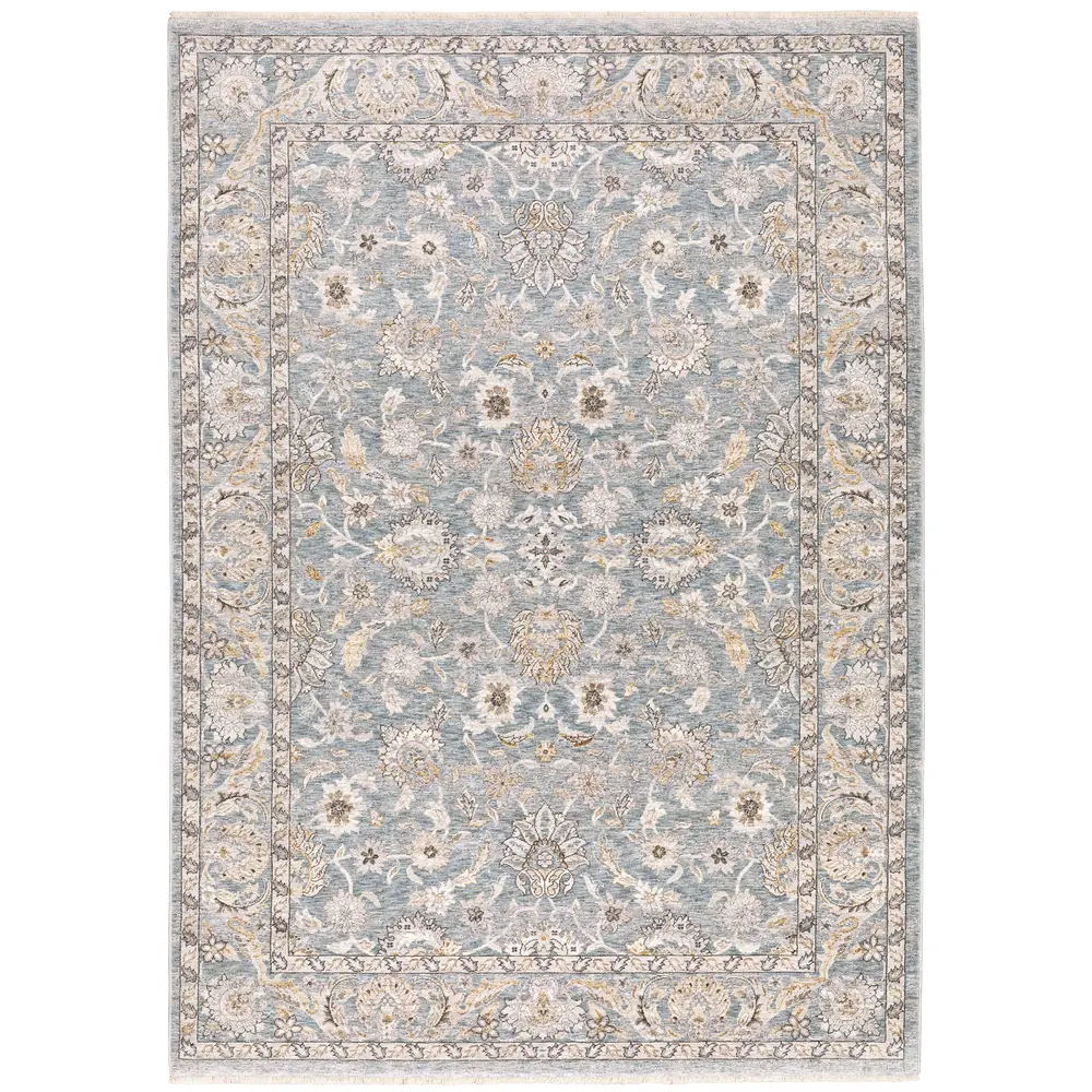 Maharaja 070E1 Blue/ Ivory Indoor Area Rug - 12' x 14'8