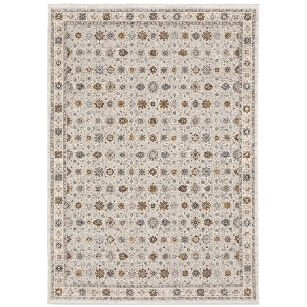 Maharaja 071W1 Ivory/ Gold Indoor Area Rug - 7'10