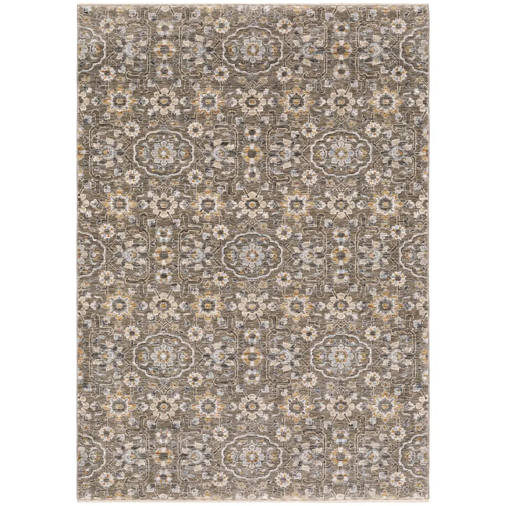 Maharaja 532D1 Grey/ Tan Indoor Area Rug - 2' x 3'