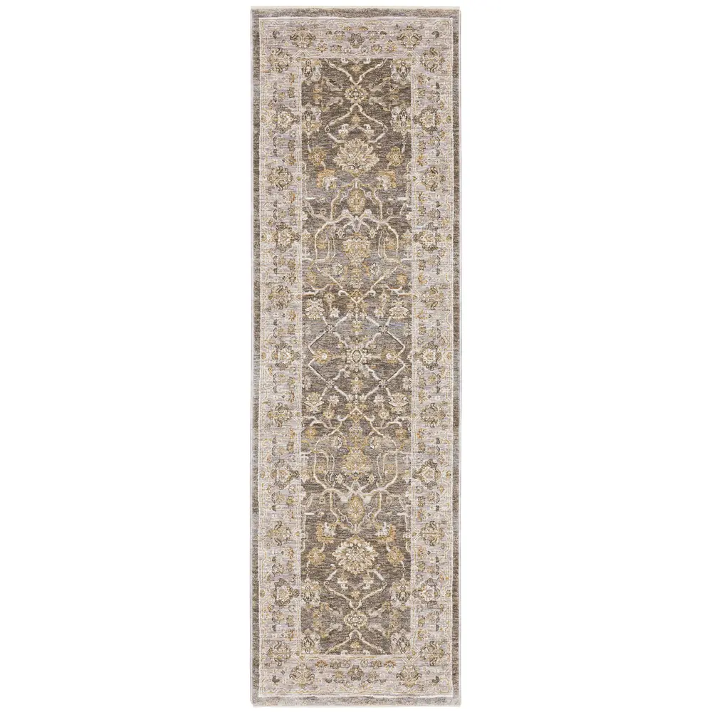 Maharaja 040M1 Beige/ Grey Indoor Area Rug - 2'3