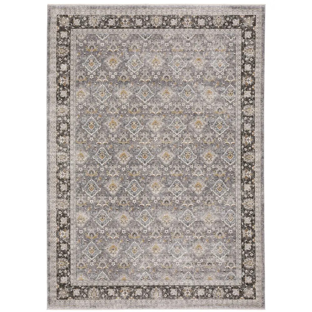 Maharaja 091E1 Grey/ Blue Indoor Area Rug - 7'10