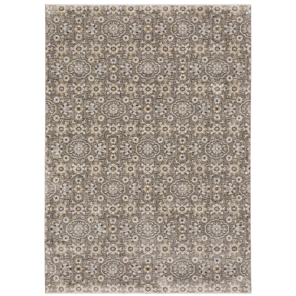 Maharaja 532D1 Grey/ Tan Indoor Area Rug - 7'10