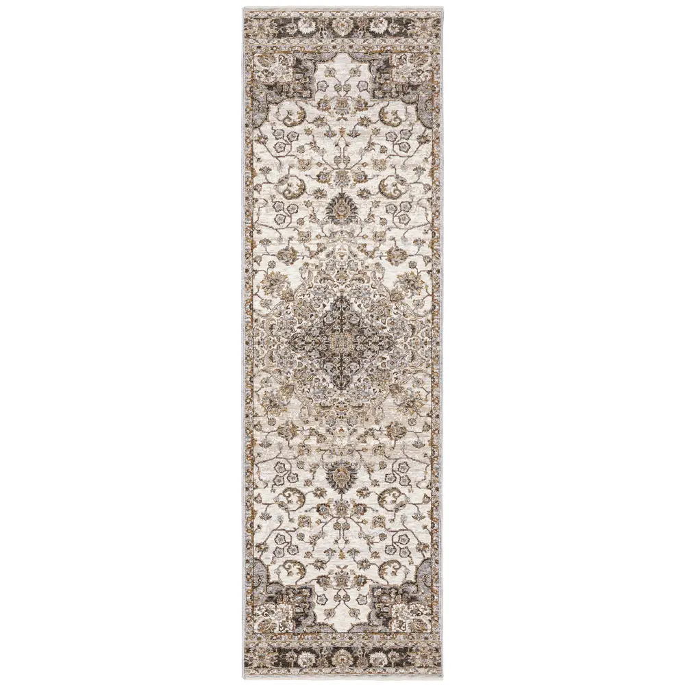 Maharaja 660J1 Ivory/ Blue Indoor Area Rug - 2'3