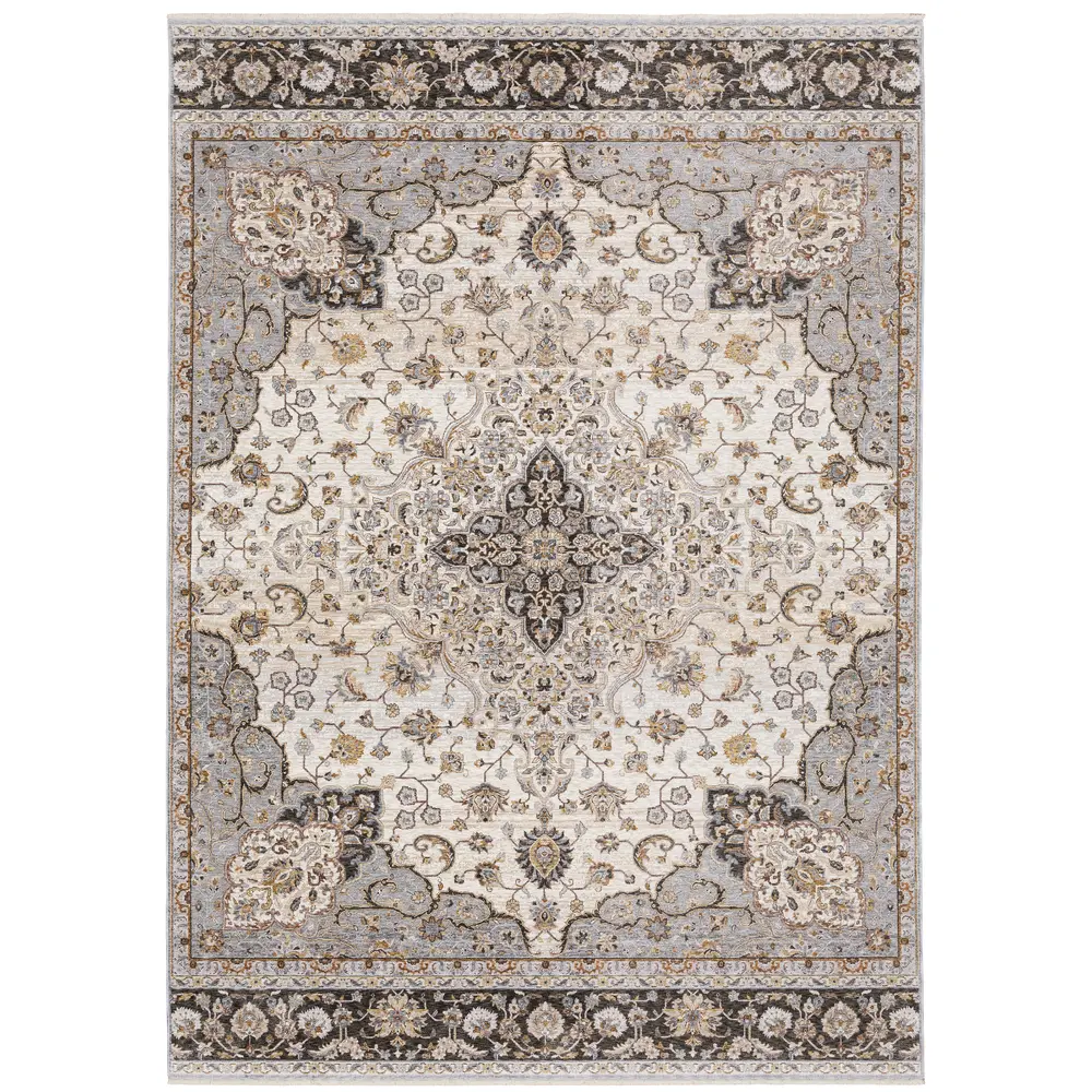 Maharaja 660J1 Ivory/ Blue Indoor Area Rug - 7'10