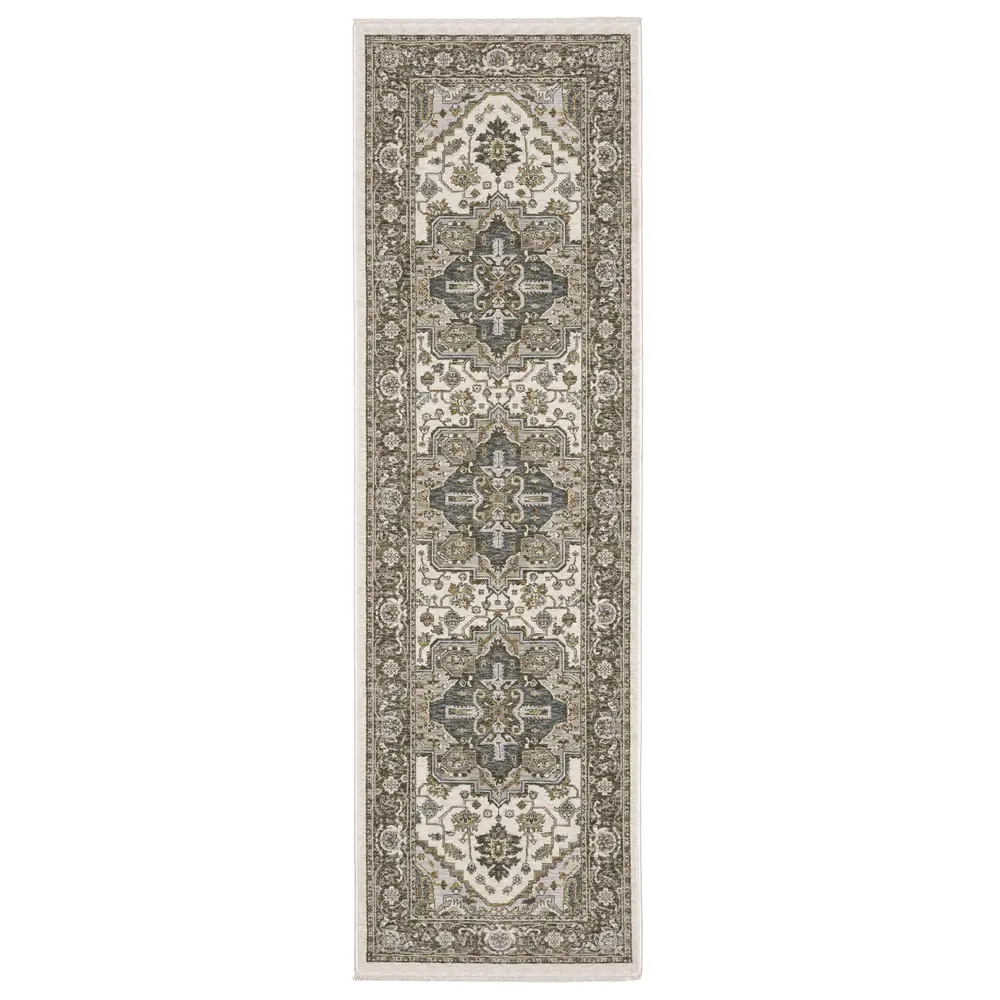 Maharaja 1144Y Ivory/ Gold Indoor Area Rug - 2'3