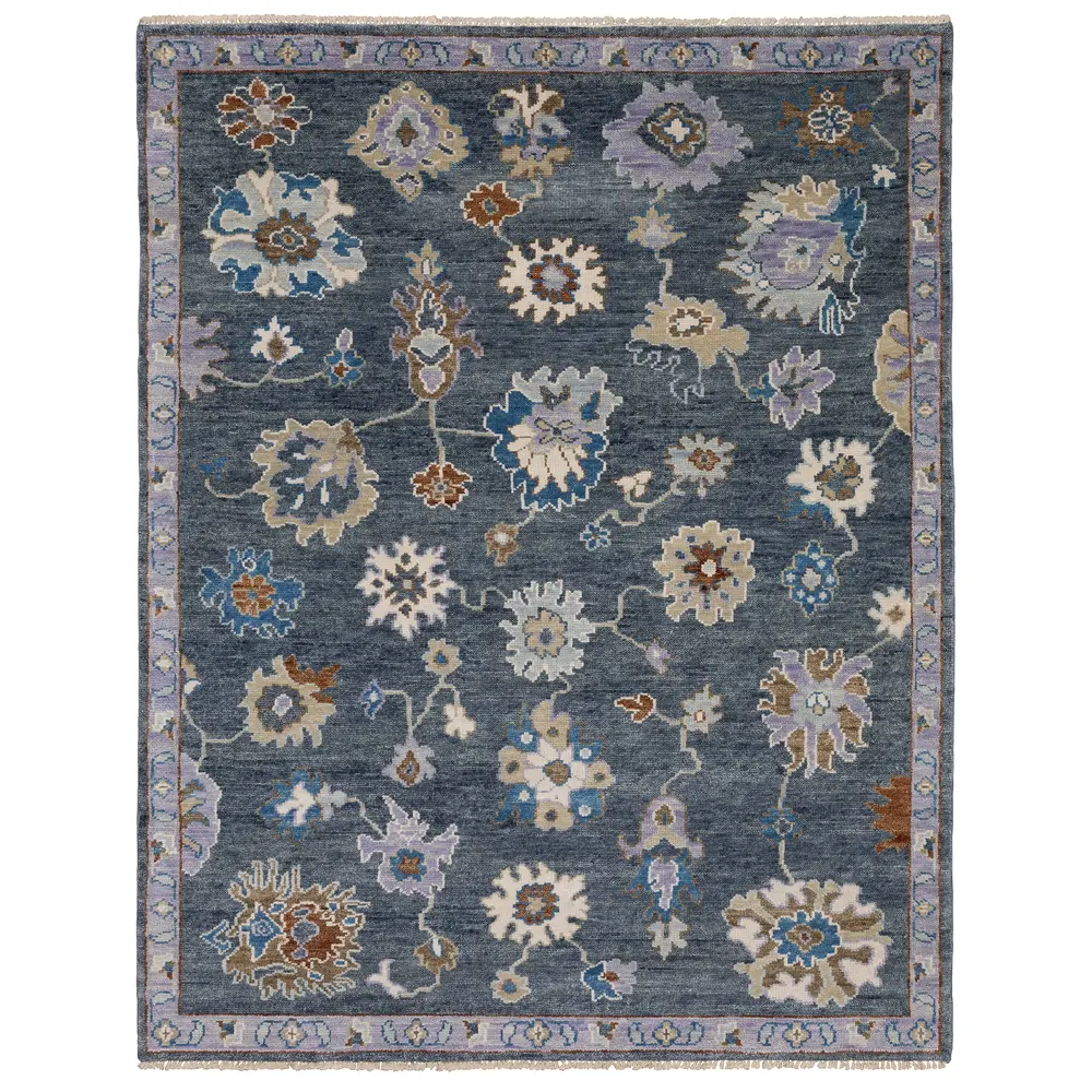 Majorca MAJ07 Blue/ Multi Indoor Area Rug - 8' x 10'