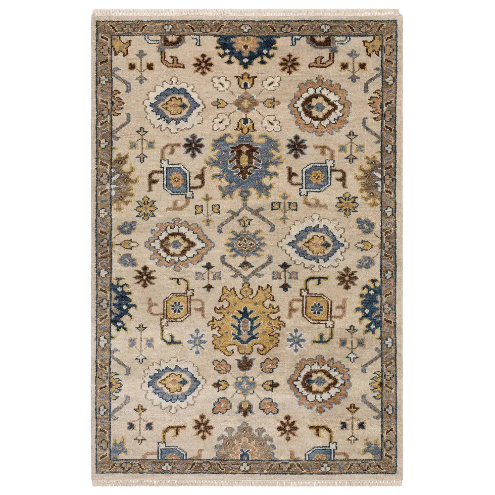 Majorca MAJ08 Ivory/ Multi Indoor Area Rug - 6' x 9'
