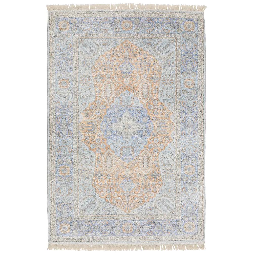 Malabar 45301 Blue/ Red Indoor Area Rug - 5' x 8'