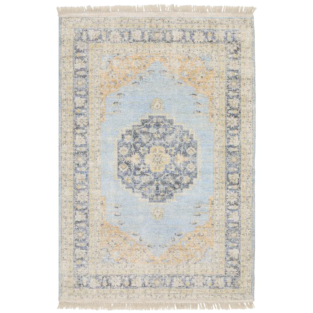 Malabar 45306 Blue/ Beige Indoor Area Rug - 8' x 10'