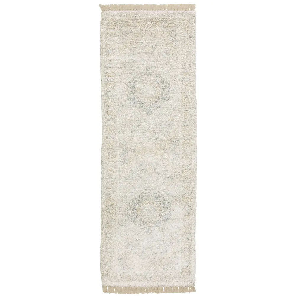 Malabar 45303 Beige/ Grey Indoor Area Rug - 2'6