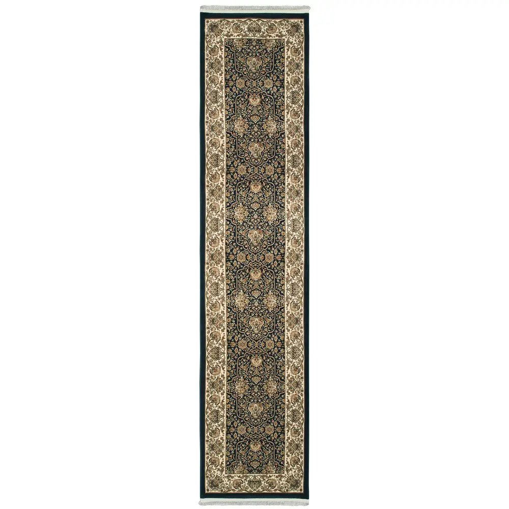 Masterpiece 1331B Navy/ Ivory Indoor Area Rug - 2'3