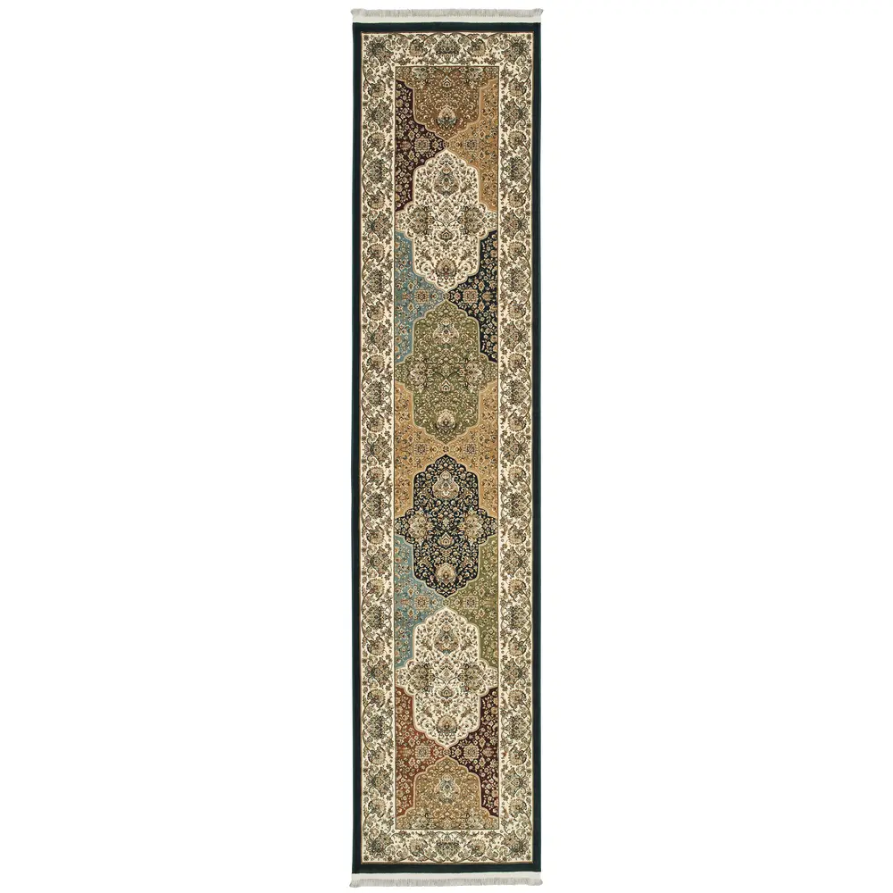 Masterpiece 1331X Navy/ Multi Indoor Area Rug - 2'3